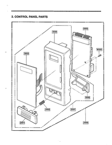 Complete Microwave Assembly Page 3 Diagram and Parts List for MA-1164M  LG Microwave