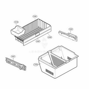Freezer Parts Diagram and Parts List for LFC23760ST AST3GSC LG Refrigerator