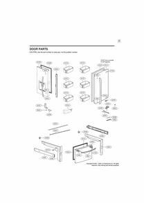 Part Location Diagram of AED75493804 LG HANDLE ASSEMBLY,REFRIGERATOR