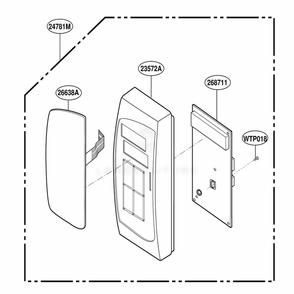 Part Location Diagram of 3572W0A150B LG Control Panel