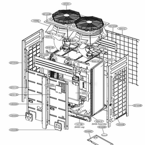 Main 2 Diagram and Parts List for ARUB096DTE4 AWGBLUS LG Air Conditioner