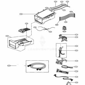 Dispenser Assembly Diagram and Parts List for GCWL1069QD3 ASSEELC LG Washer