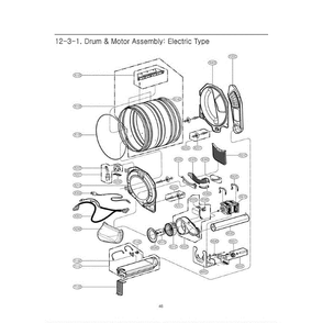 Section 3 Diagram and Parts List for DLE9577SM ATTEEUS LG Dryer