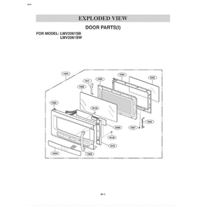 Section 1 Diagram and Parts List for LMV2061SB ABKELCA LG Microwave Oven Combo