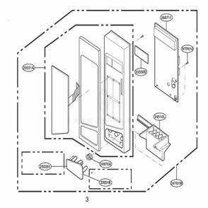 Control Panel Parts Diagram and Parts List for KCMS145KBU ABLEKAD LG Range