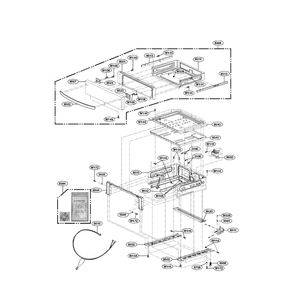 Drawer Diagram and Parts List for LRG3095ST 00 LG Range