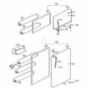 Door Parts Diagram and Parts List for 79433 ASTCSE0 LG Refrigerator