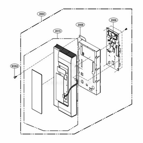 Controller Parts Diagram and Parts List for LMV2031SW CWHELGA LG Microwave