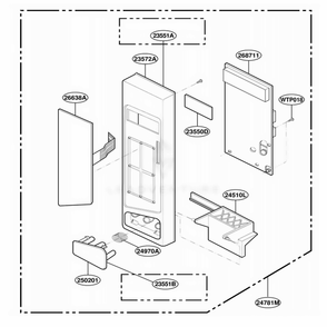 Control Panel Parts Diagram and Parts List for GLMB186KS AMWEGEU LG Range