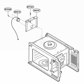 Sensor Parts Diagram and Parts List for JES1656BH CBKEGEU LG Range