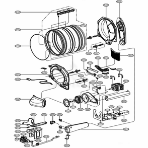 Part Location Diagram of 3044EL0002P LG TUB,DRUM(REAR)
