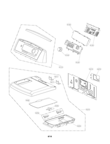Control Panel Parts Diagram and Parts List for DLEX5680V  LG Dryer