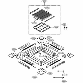 Part Location Diagram of MGC42283201 LG PANEL,FRONT