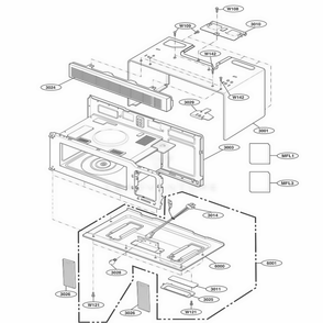 Oven Cavity Parts Diagram and Parts List for MH6140XKB ABKEWRP LG Wall Oven