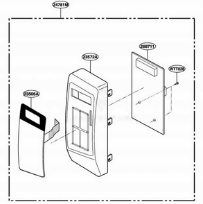 Controller Parts Diagram and Parts List for UMC1061AAB CBKEMAC LG Wall Oven