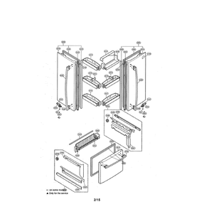 Doors Diagram and Parts List for LFC25760SB 00 LG Refrigerator
