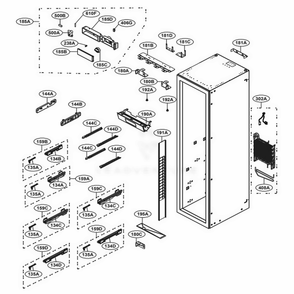 Case Part Diagram and Parts List for SKSCF1801P ASWCNA0 LG Range