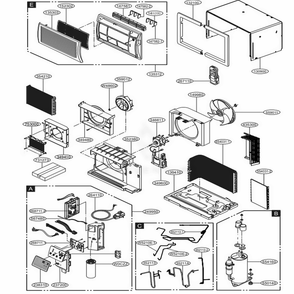 Main Diagram and Parts List for LT1037HNR ASWAUSH LG Air Conditioner
