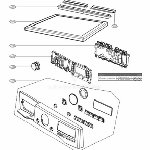 Control Panel And Plate Assembly Diagram and Parts List for LSDG389VS ASSEEUS LG Dryer