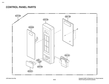 Control Panel Parts Diagram and Parts List for MS2042D CBKPLGN LG Miscellaneous