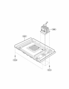 Base Plate Part Diagram and Parts List for 72166222011  Kenmore Microwave