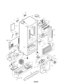 Case Parts Diagram and Parts List for LFC23760SB 02 LG Refrigerator