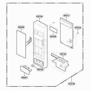 Control Panel Parts Diagram and Parts List for JES1855PCH AT7EGEU LG Wall Oven