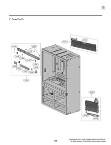 Case Part-3 Diagram and Parts List for GR-825FGPRM ASWCNA0 LG Refrigerator
