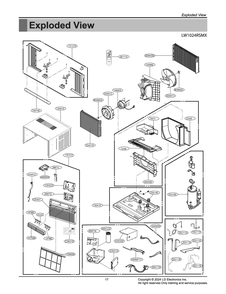Diagram 1 Diagram and Parts List for LW1024RSMX AT1AUSH LG Air Conditioner
