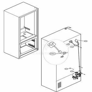 Valve And Water Tube Parts Diagram and Parts List for LFXS24623D ASBCNA2 LG Refrigerator