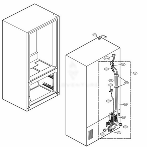 Valve And Water Tube Parts Diagram and Parts List for LRMDS3006S ASTCNA0 LG Refrigerator