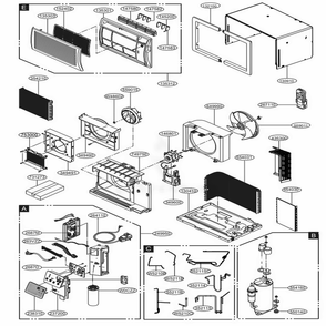 Main Diagram and Parts List for LT1237HNR ASWAUSH LG Air Conditioner
