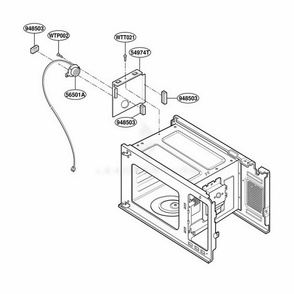 Sensor Parts Diagram and Parts List for MT3135SHB B1EWRP LG Range