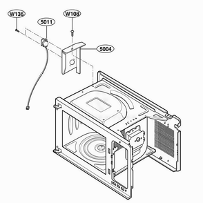 Sensor Parts Diagram and Parts List for 66339 CBKESEA LG Range