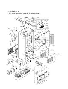 Case Parts Diagram and Parts List for LFX31915SB 00 LG Refrigerator
