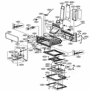 Upper Cavity Parts Diagram and Parts List for 76033 FSTESEA LG Range
