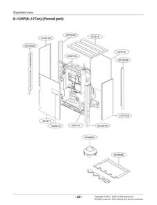 Pannel Part Diagram and Parts List for ARWB072BAS4 AWGBLUS LG Air Conditioner