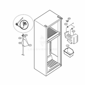 Ice Maker Parts Diagram and Parts List for LTCS24223W ASWCNA2 LG Refrigerator