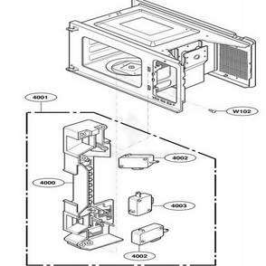Latch Board Parts Diagram and Parts List for LD510P AGRQAMA LG Wall Oven