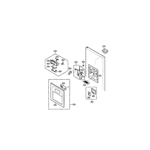 Part Location Diagram of 3581JA8470M LG Door Assembly,Refrigerator