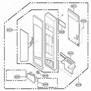 Control Panel Parts Diagram and Parts List for KCMS145JSS0 ASTEKAD LG Range