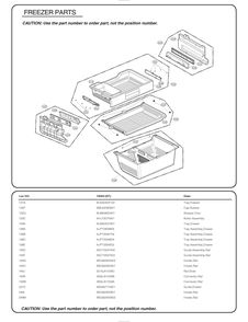 Freezer Parts Diagram and Parts List for GR-J268LSTM ASTCSE2 LG Refrigerator