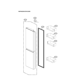 Part Location Diagram of MAN64890501 LG Door Bin Shelf