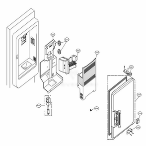 Ice Maker And Ice Bin Parts Diagram and Parts List for LFX23961ST AST2LGA LG Refrigerator