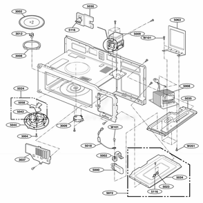 Interior Parts 1 Diagram and Parts List for JVM1540DMBB CBKEGEU LG Range