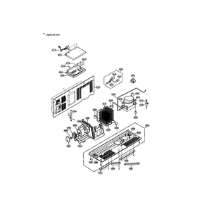 Machine Compartment Diagram and Parts List for LRSPC2331T  LG Refrigerator