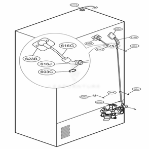 Valve And Water Tube Parts Diagram and Parts List for 73157 ASBCSE1 LG Refrigerator