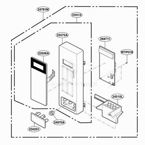 Part Location Diagram of 6871W1S197J LG PCB ASSEMBLY,SUB