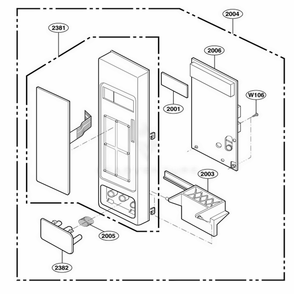 Controller Parts 1 Diagram and Parts List for 62469 CB1ESEA LG Wall Oven