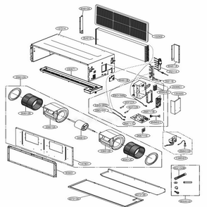 Main Diagram and Parts List for LHN367HV ENWAEUS LG Air Conditioner